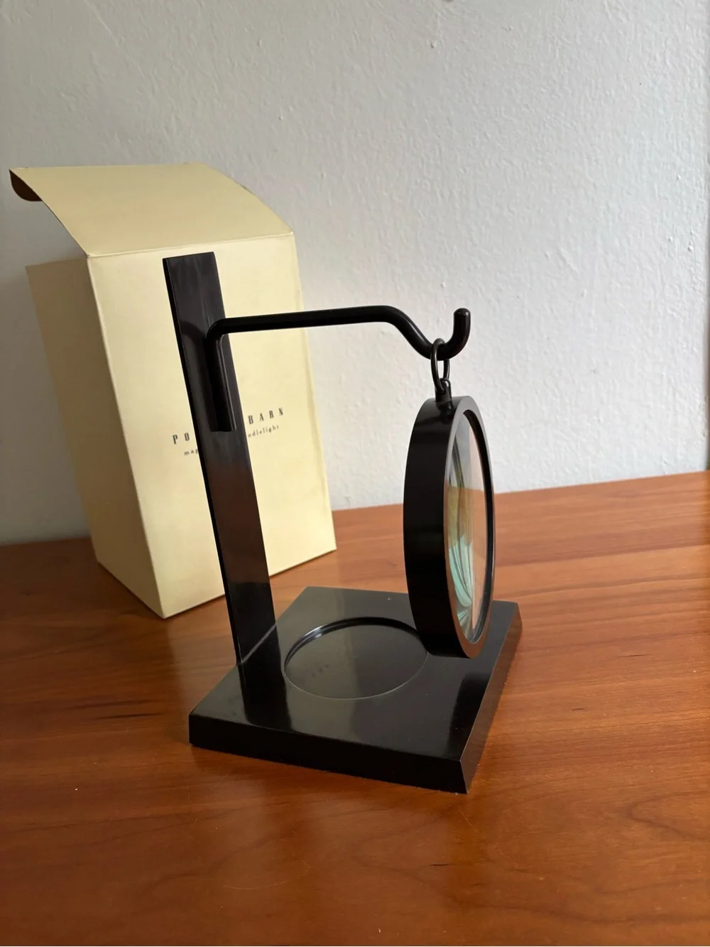 Pottery Barn Vintage Magnifying Glass Candlelight with Box